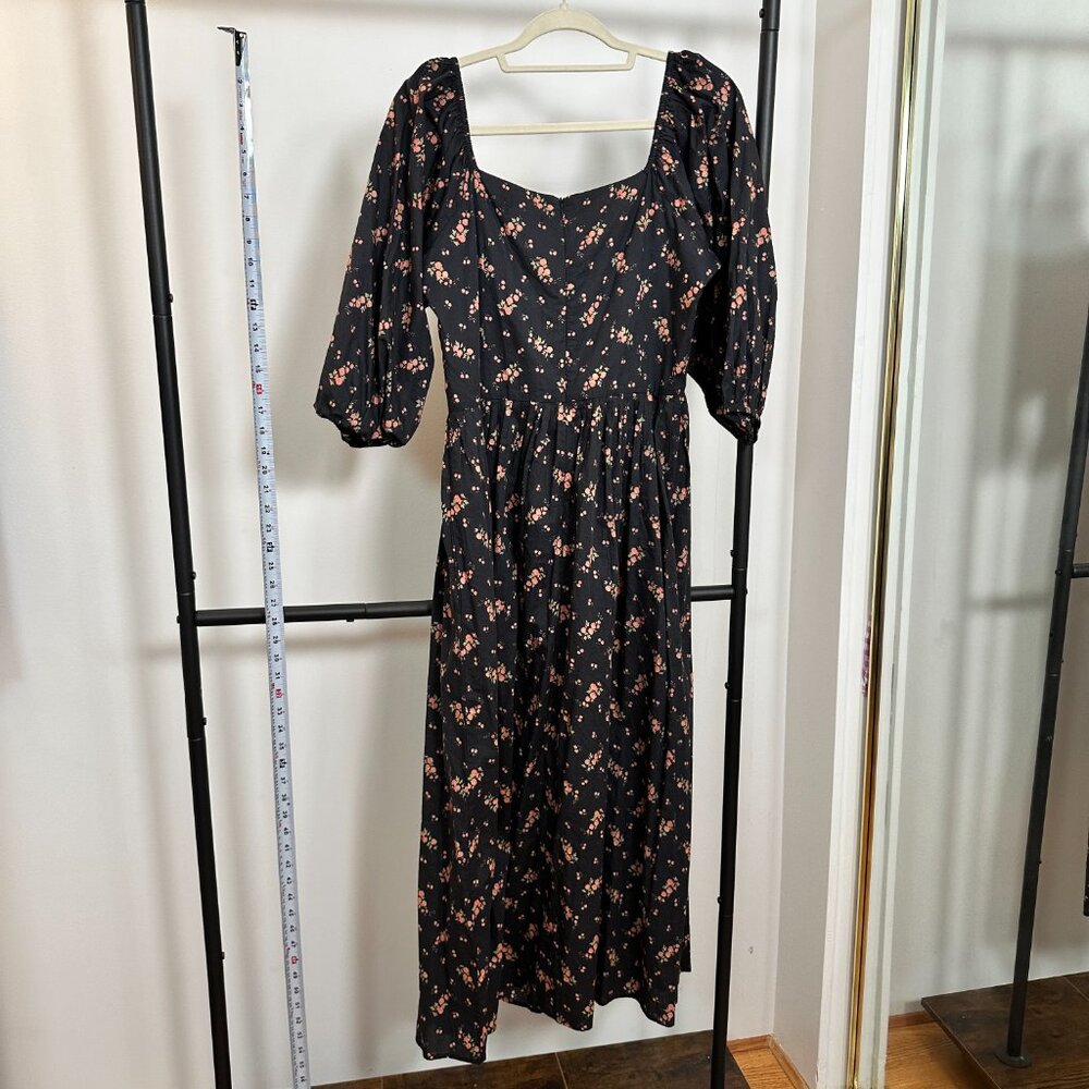 Christy Dawn - The Peyton Dress - Color Mums Ditsy Black - Size L - Picture 10 of 13